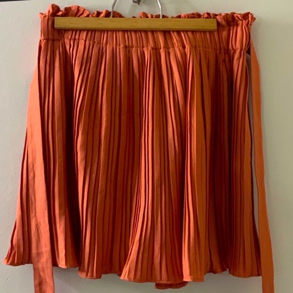 Haute Mode Pumpkin Spice Pleated Skirt NWOT - Picture 1 of 8